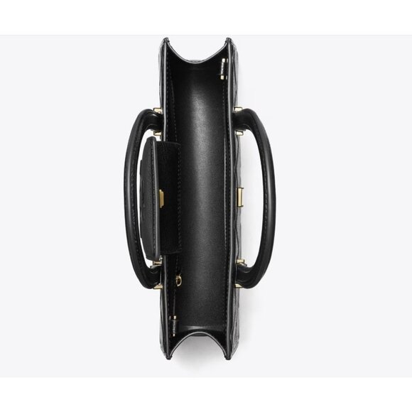 TORY BURCH Fleming East West leather small women's tote - Black - Picture 8 of 8